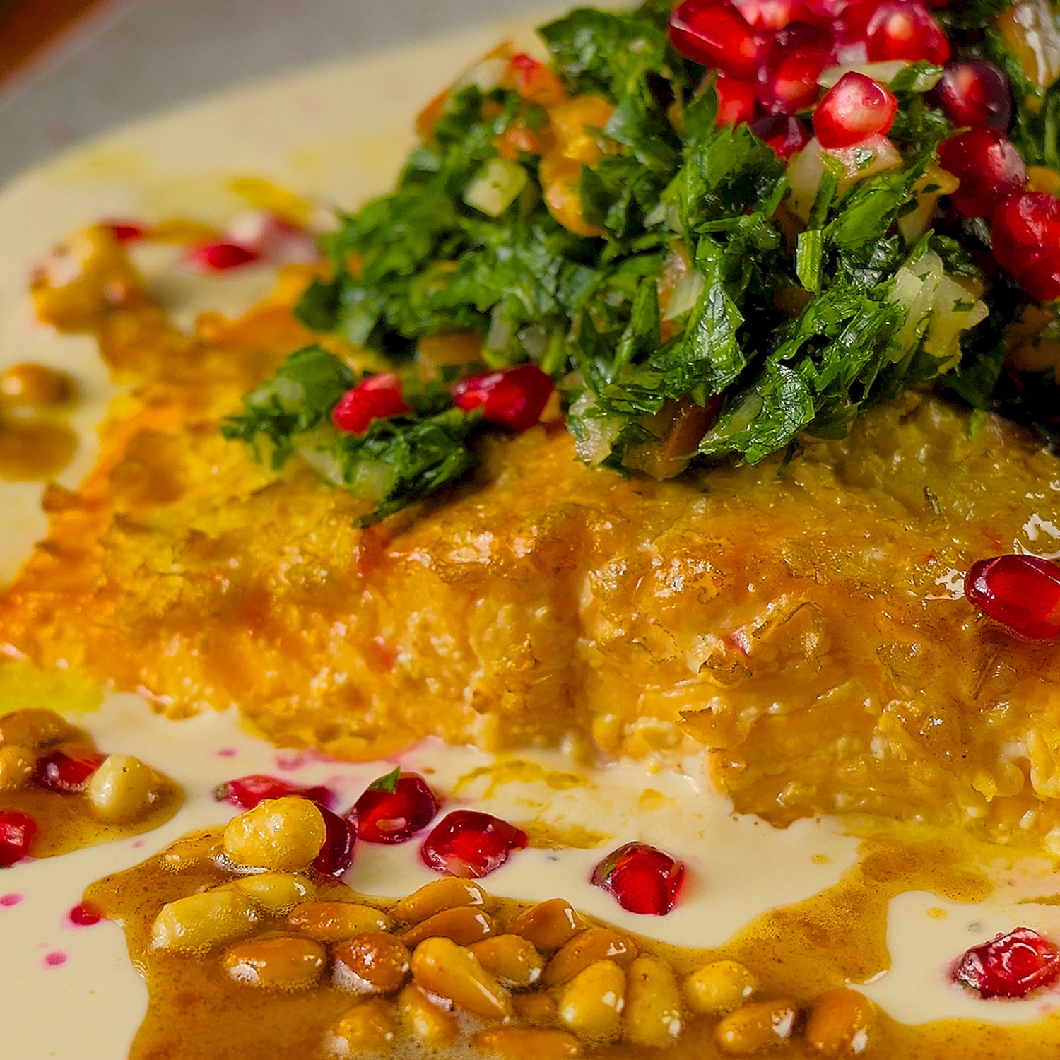 Smoked Salmon with Tahini and Burnt Butter