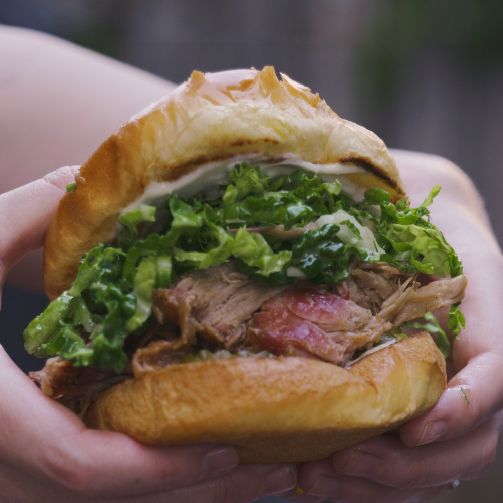 Pulled Pork Burgers with Apple and Fennel Slaw