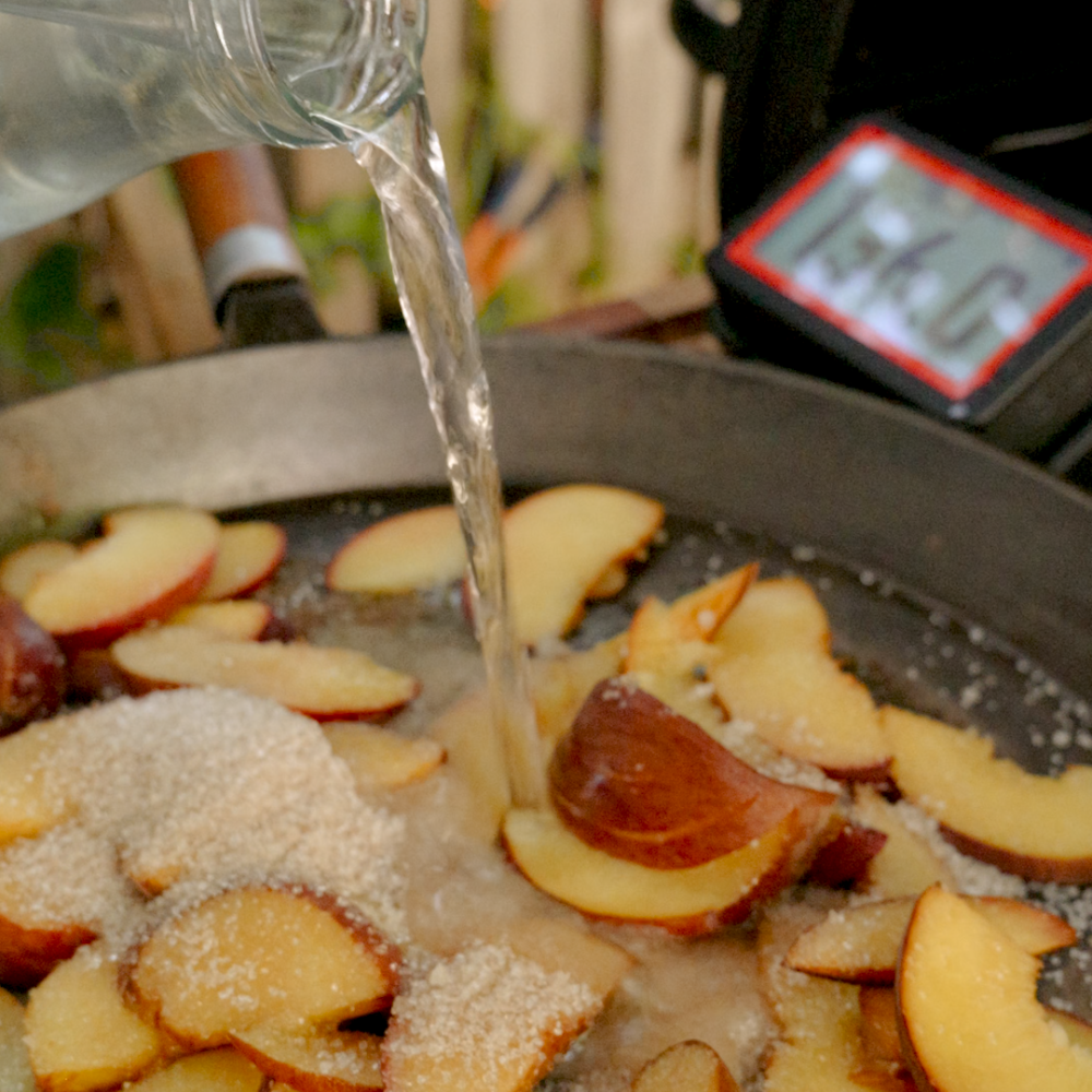Smoked Peach and Whiskey Sours