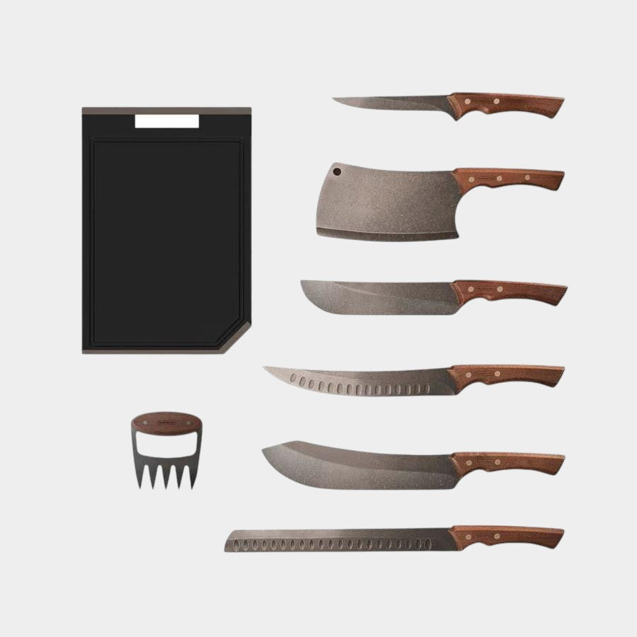 Tramontina Churrasco 8 Piece Black Knife Bundle