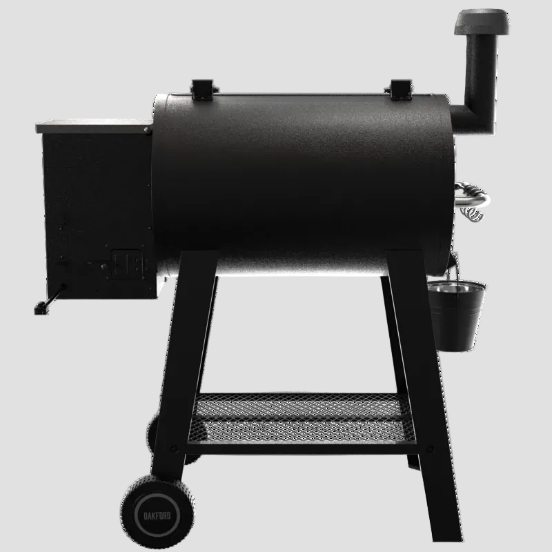 Black barbecue grill on a white background