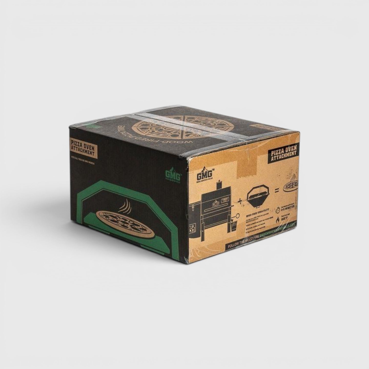 Green Mountain Grills Wood-Fired Pizza Attachment for Trek pellet grill, converts grill to pizza oven.