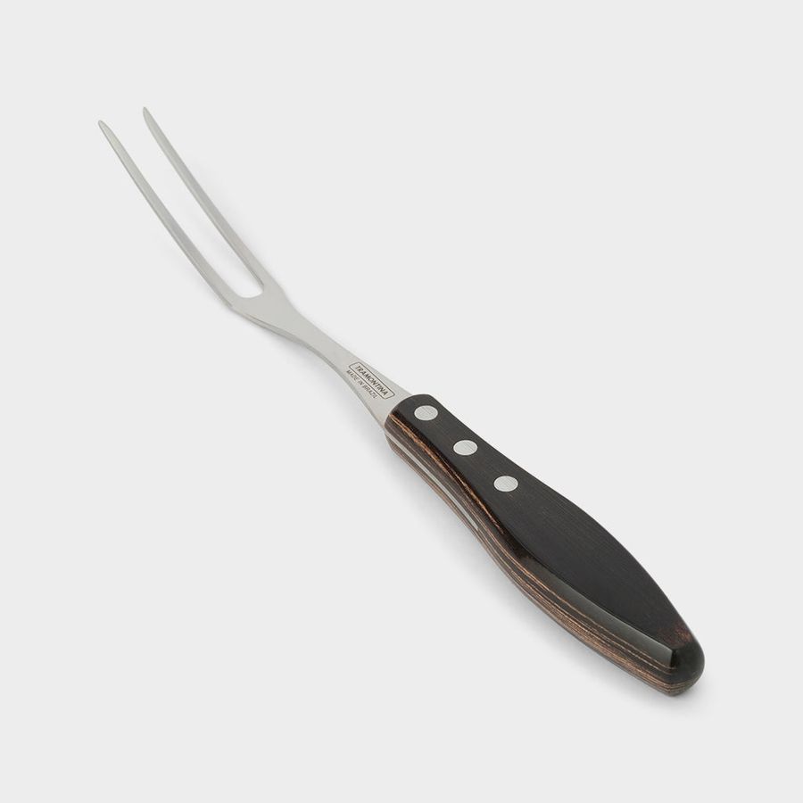 Tramontina Dynamic Carving Fork With Stainless Steel Blade And Natural  Wooden Handle 22330100