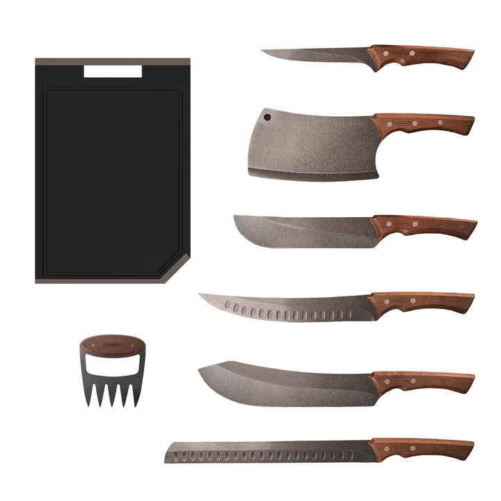 Tramontina 8 Piece Churrasco Black Knife Bundle