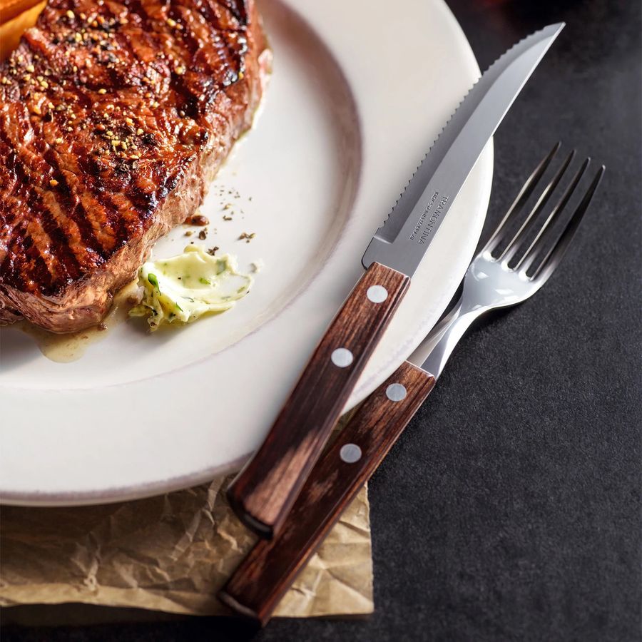 Churrasco BBQ 12 Pc Polywood Fork and Steak Knife Set - Tramontina US
