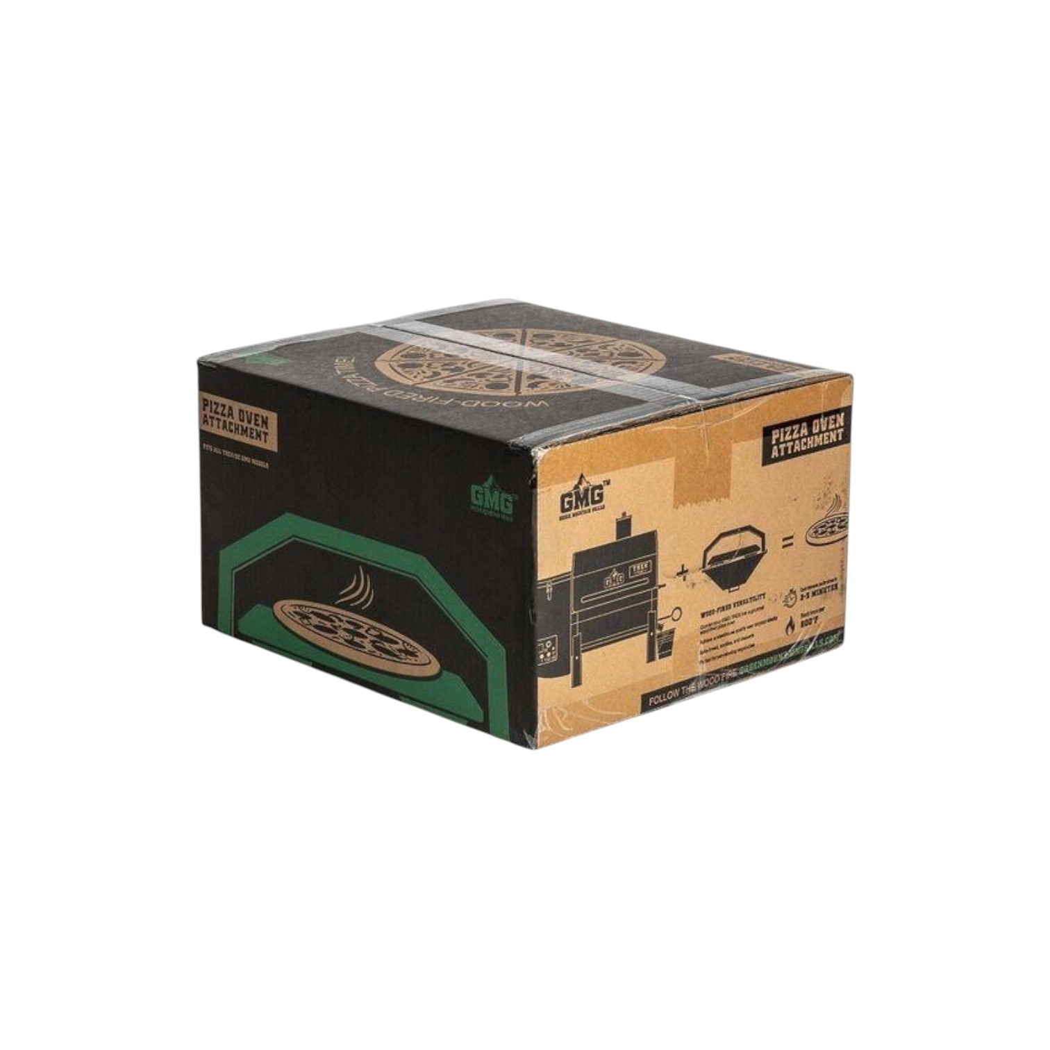 Green Mountain Grills Wood-Fired Pizza Attachment for Trek pellet grill, converts grill to pizza oven.